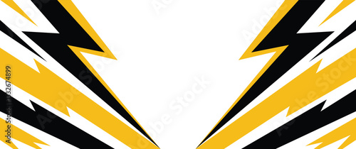 Abstract background with yellow and black geometric spike line pattern and with some copy space area