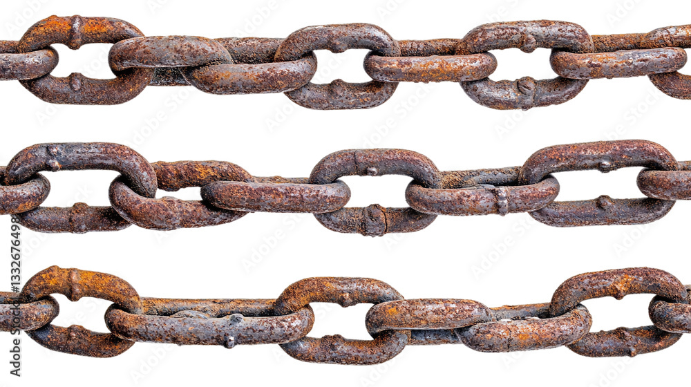 Set of rusty chains, cut out. Isolated on a transparent background. Set of rusty chains, cut out. Isolated on a transparent background.