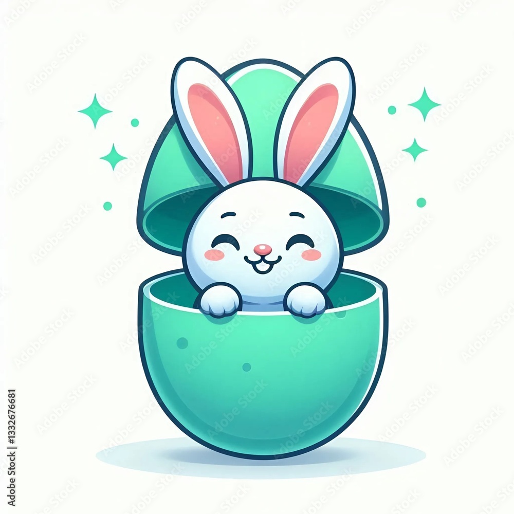 Obraz premium easter bunny with eggs