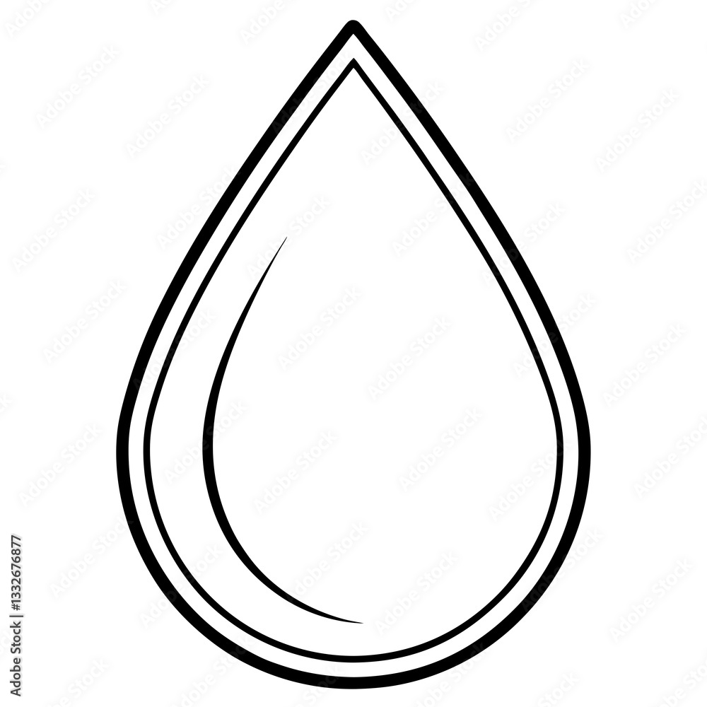 Stylized Water Drop Line Art Creations Stylized Water Drop Line Art Creations