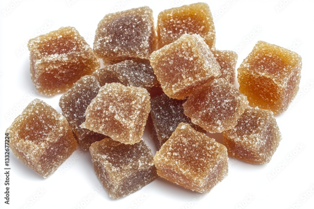 The route of cake crumbs is shortened and isolated on a white backdrop The route of cake crumbs is shortened and isolated on a white backdrop