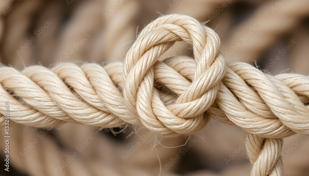 Close-up of Intertwined Rope Knot Close-up of Intertwined Rope Knot