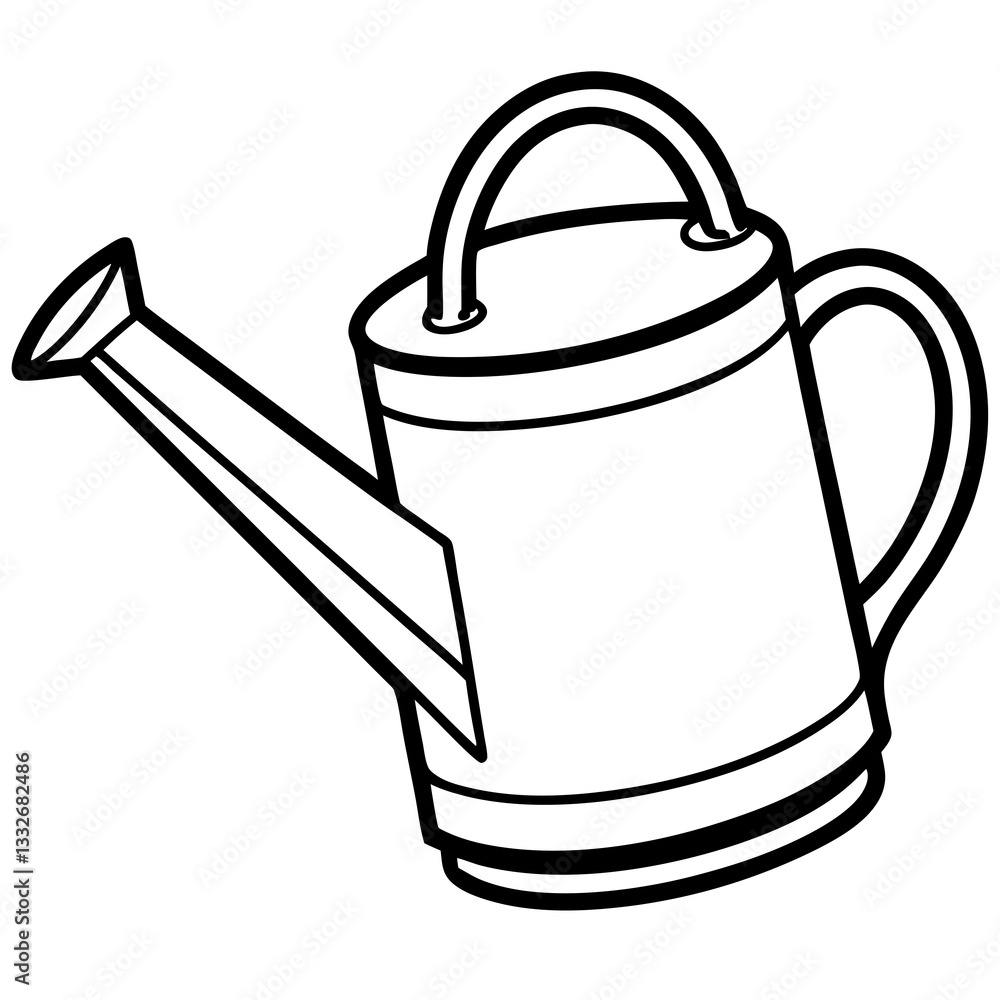Timeless Watering Can Outline for Prints Timeless Watering Can Outline for Prints