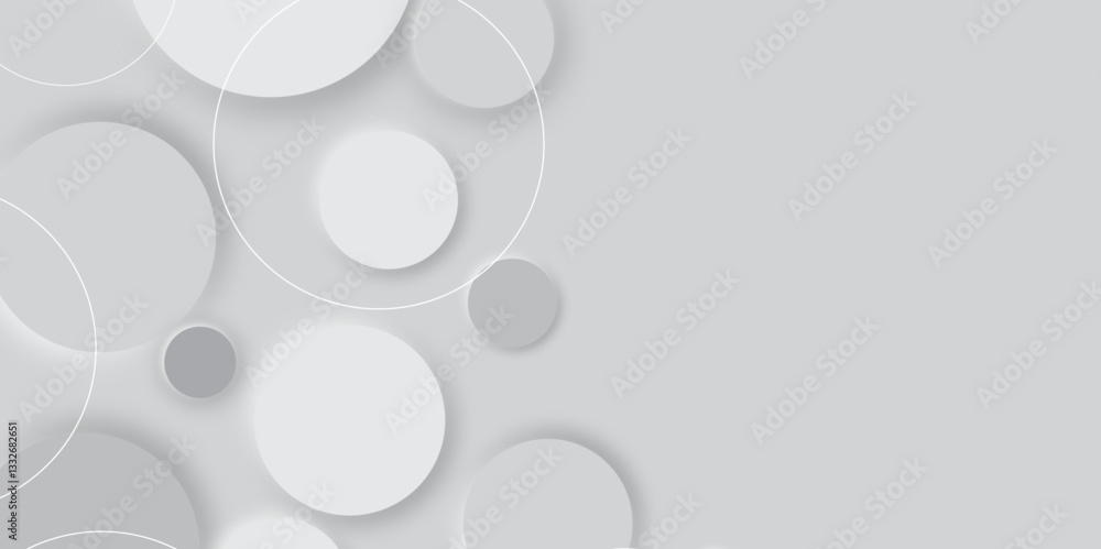 White and grey abstract modern circle background. abstract white circle shape with digital hi tech concept background technology. elegant minimal style Paper circle business banner with drop shadows. White and grey abstract modern circle background. abstract white circle shape with digital hi tech concept background technology. elegant minimal style Paper circle business banner with drop shadows.