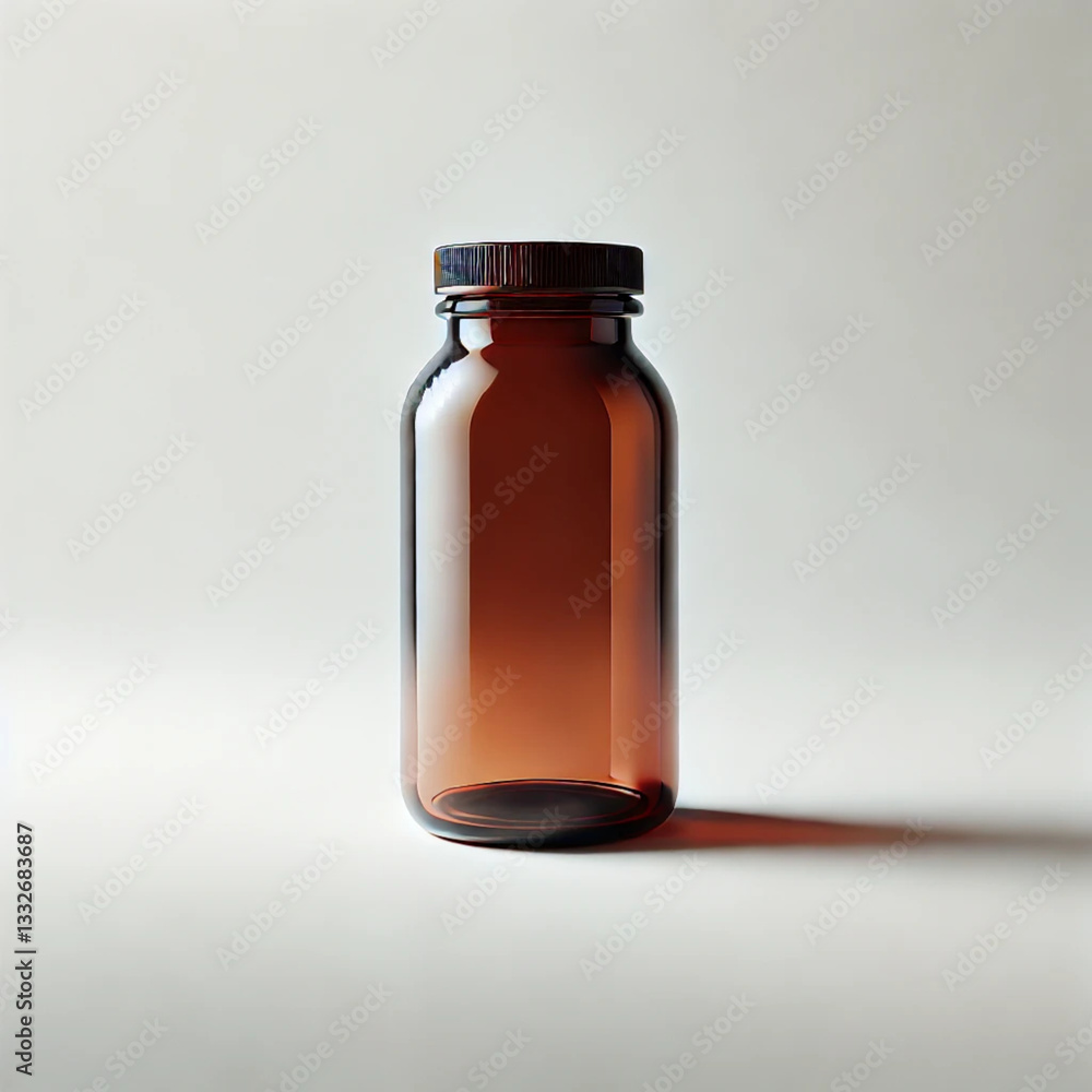glass bottle with red liquid on white glass bottle with red liquid on white