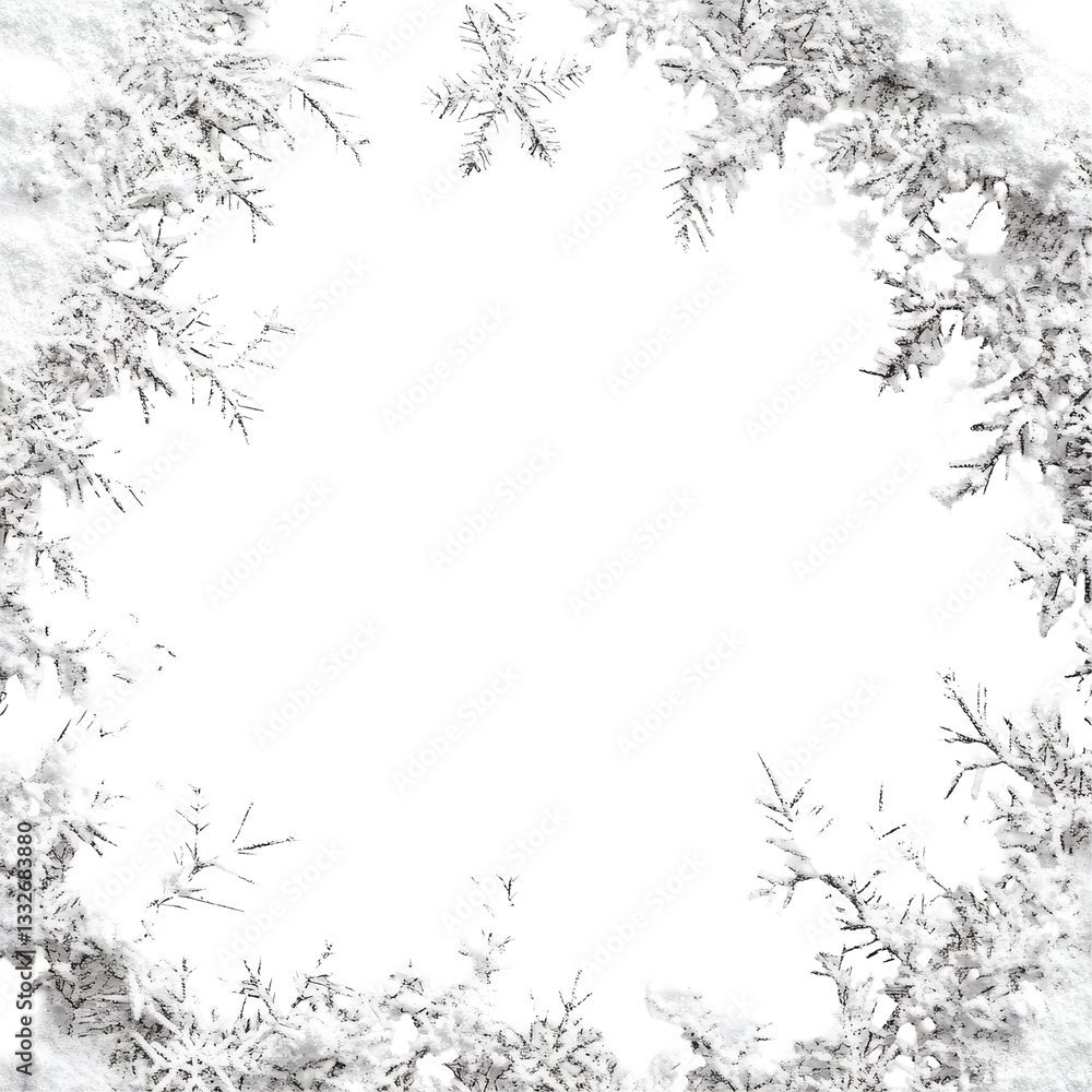A beautiful transparent snow frame isolated against a bright transparent background, perfect for seasonal greetings or winter themes, transparent snow frame isoated intransparent background A beautiful transparent snow frame isolated against a bright transparent background, perfect for seasonal greetings or winter themes, transparent snow frame isoated intransparent background