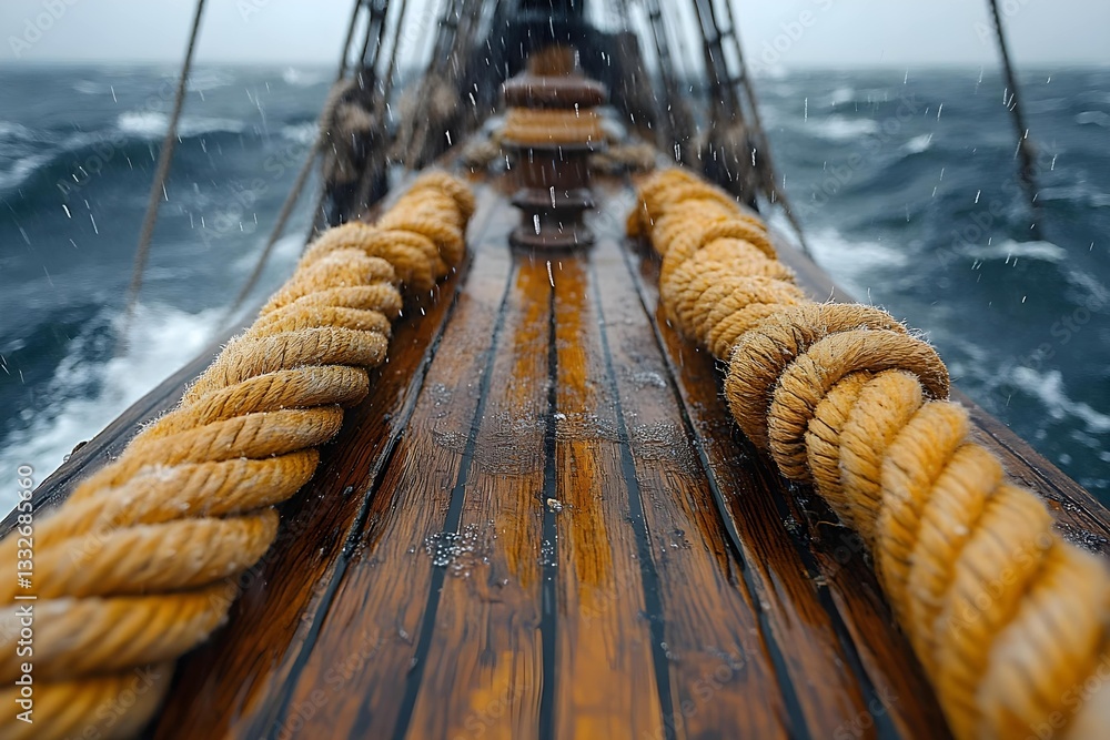 Obraz premium ropes on a ship