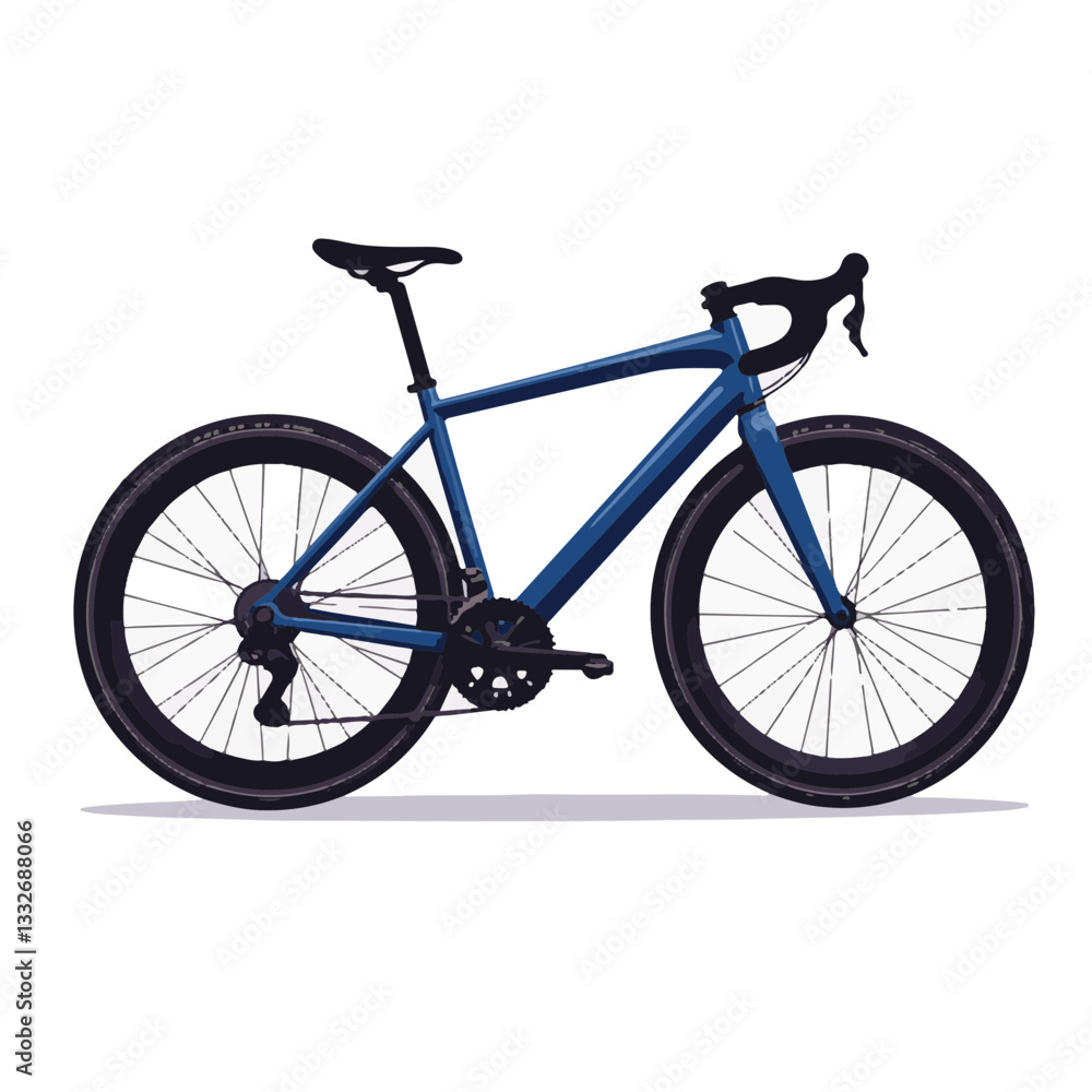 Sleek modern bicycle on pure white background, symbolizing speed Sleek modern bicycle on pure white background, symbolizing speed