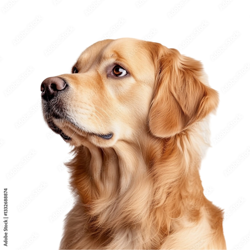 Golden Retriever Dog Portrait Gentle Gaze Warm Fur Golden Retriever Dog Portrait Gentle Gaze Warm Fur