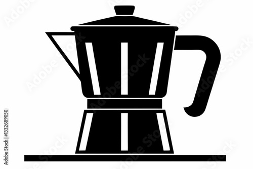 coffee maker line art silhouette vector illustration
