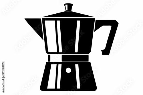 coffee maker line art silhouette vector illustration