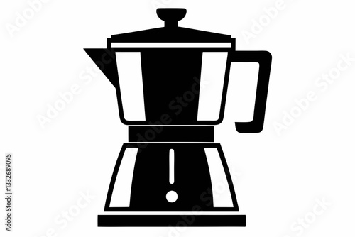 coffee maker line art silhouette vector illustration