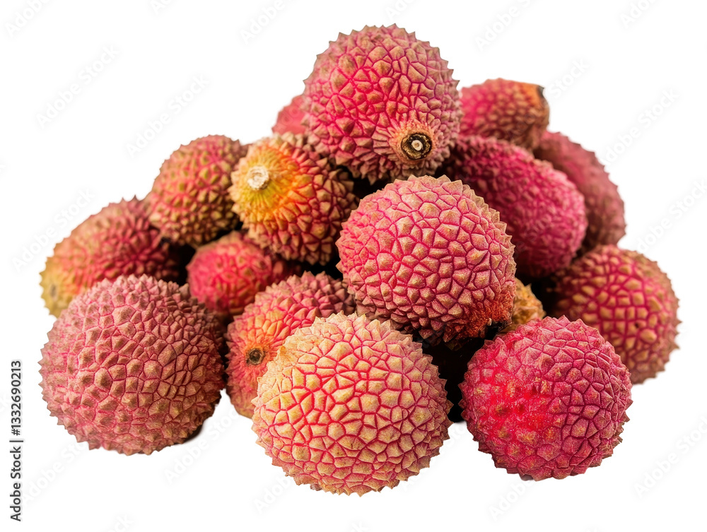 Isolated Pile of Lychee Fruits Isolated Pile of Lychee Fruits