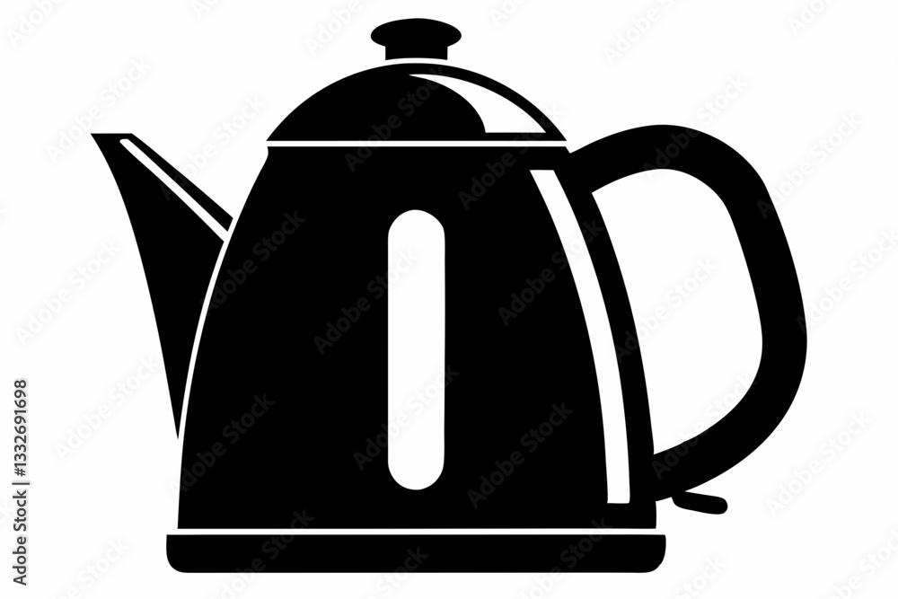 Obraz premium electric kettle line art silhouette vector illustration