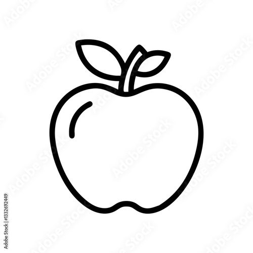 apple icon, apple flat illustration - simple vector illustration of apple , perfect for icons and logos