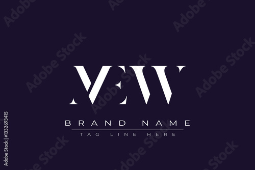 MEW abstract letter logo design. This logo is designed by three abstract letters.