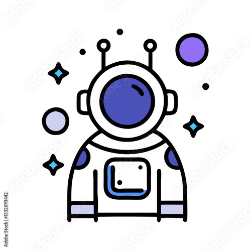 astronaut icon, astronaut flat illustration - simple vector illustration of astronaut , perfect for icons and logos