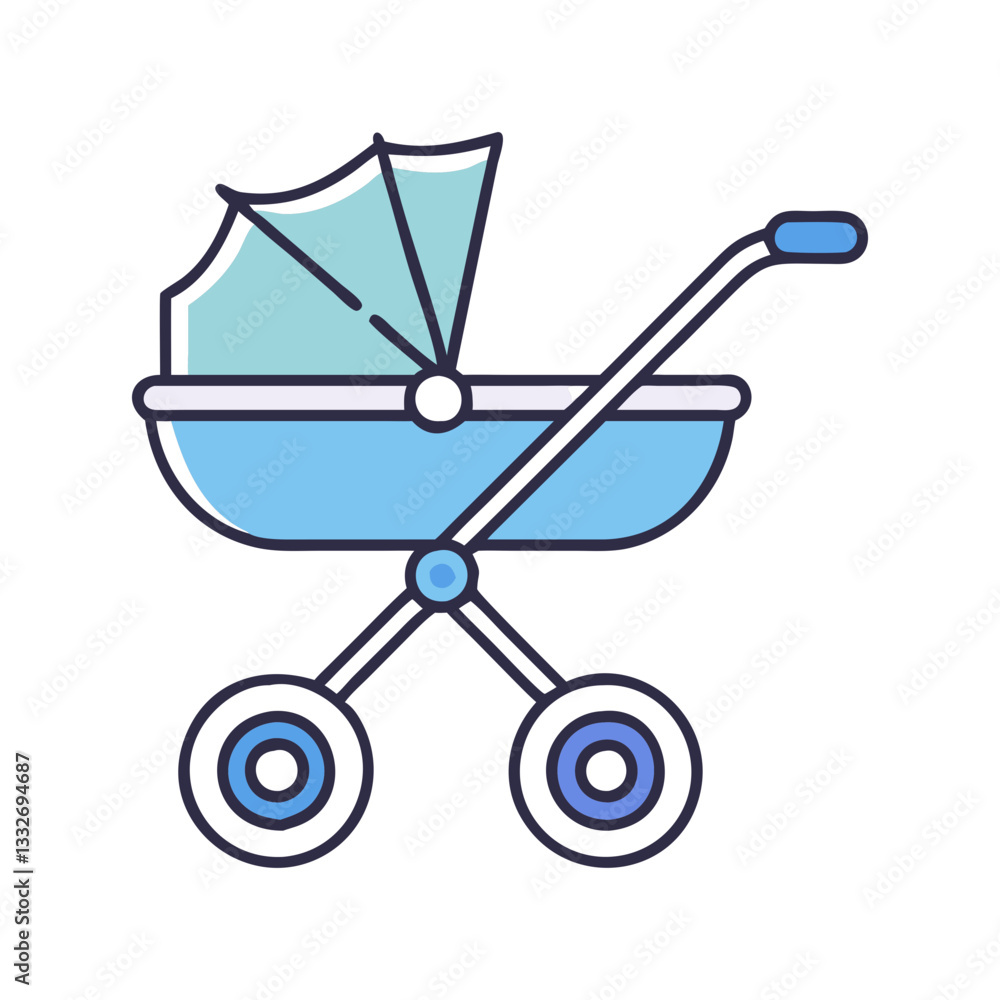 baby stroller icon, baby stroller flat illustration - simple vector illustration of baby stroller , perfect for icons and logos baby stroller icon, baby stroller flat illustration - simple vector illustration of baby stroller , perfect for icons and logos