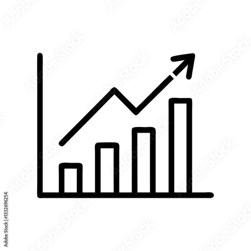 Free Download bar chart growth (23) icon, bar chart growth (23)flat illustration - simple vector illustration of bar chart growth (23), perfect for icons and logos - GFXLoad