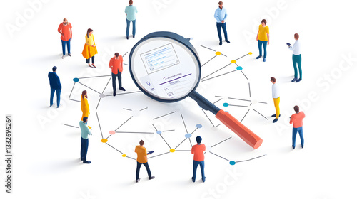 Professional User Research Abstract Concept Illustration Design