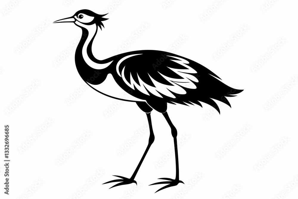 jacana line art silhouette vector illustration jacana line art silhouette vector illustration