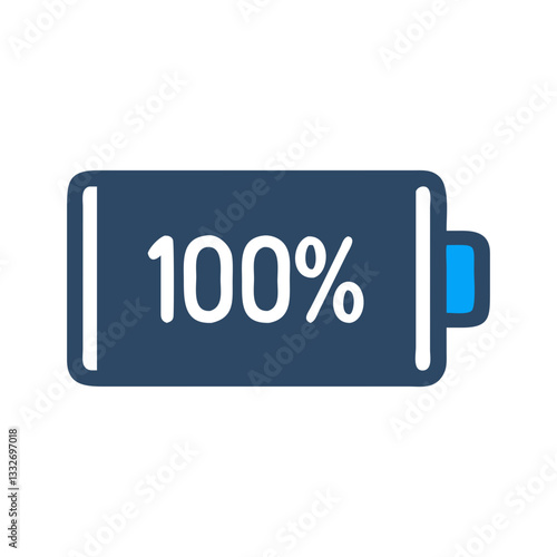 battery level indicator full icon, battery level indicator full flat illustration - simple vector illustration of battery level indicator full , perfect for icons and logos