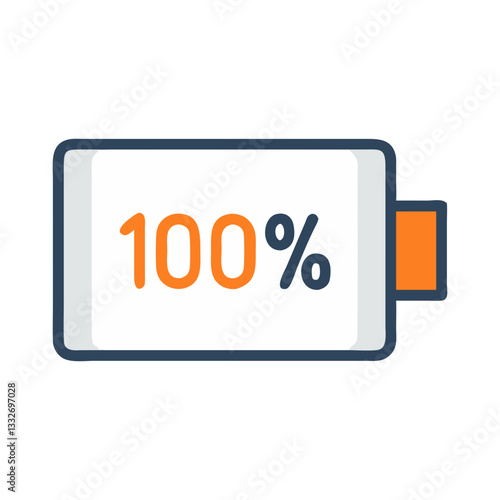 battery level indicator full icon, battery level indicator full flat illustration - simple vector illustration of battery level indicator full , perfect for icons and logos