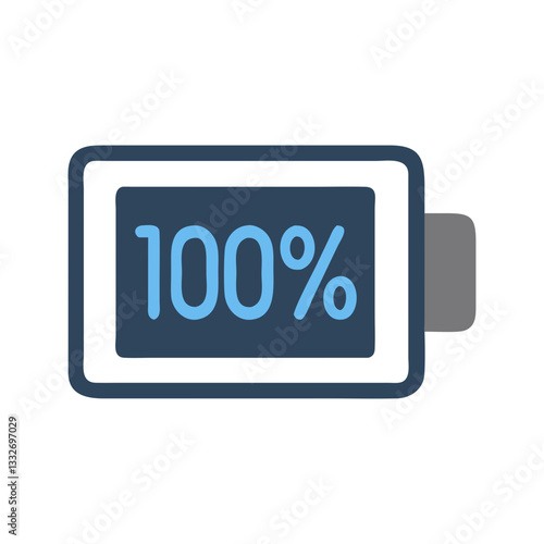 battery level indicator full icon, battery level indicator full flat illustration - simple vector illustration of battery level indicator full , perfect for icons and logos