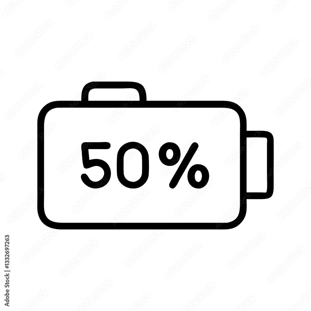 battery level indicator half icon, battery level indicator half flat illustration - simple vector illustration of battery level indicator half , perfect for icons and logos battery level indicator half icon, battery level indicator half flat illustration - simple vector illustration of battery level indicator half , perfect for icons and logos
