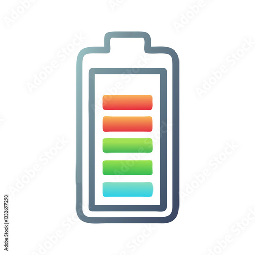 battery level indicator low icon, battery level indicator low flat illustration - simple vector illustration of battery level indicator low , perfect for icons and logos