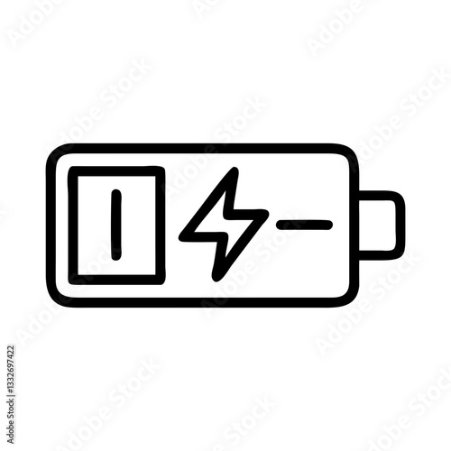 battery level indicator low icon, battery level indicator low flat illustration - simple vector illustration of battery level indicator low , perfect for icons and logos