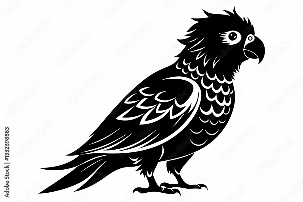 Fototapeta premium lorikeet bird line art silhouette vector illustration