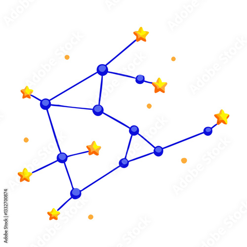 big dipper constellation icon, big dipper constellation flat illustration - simple vector illustration of big dipper constellation , perfect for icons and logos