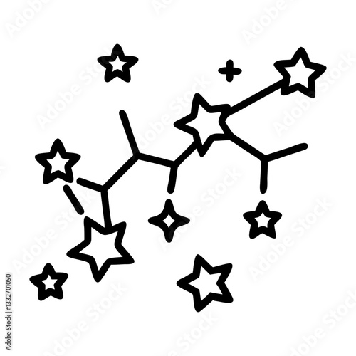 big dipper constellation icon, big dipper constellation flat illustration - simple vector illustration of big dipper constellation , perfect for icons and logos