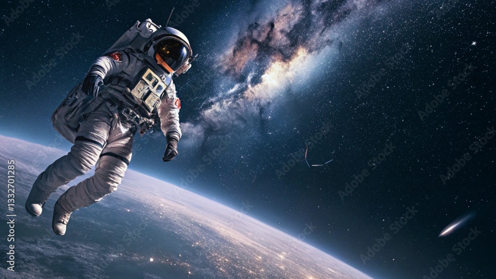 Fototapeta premium astronaut in space