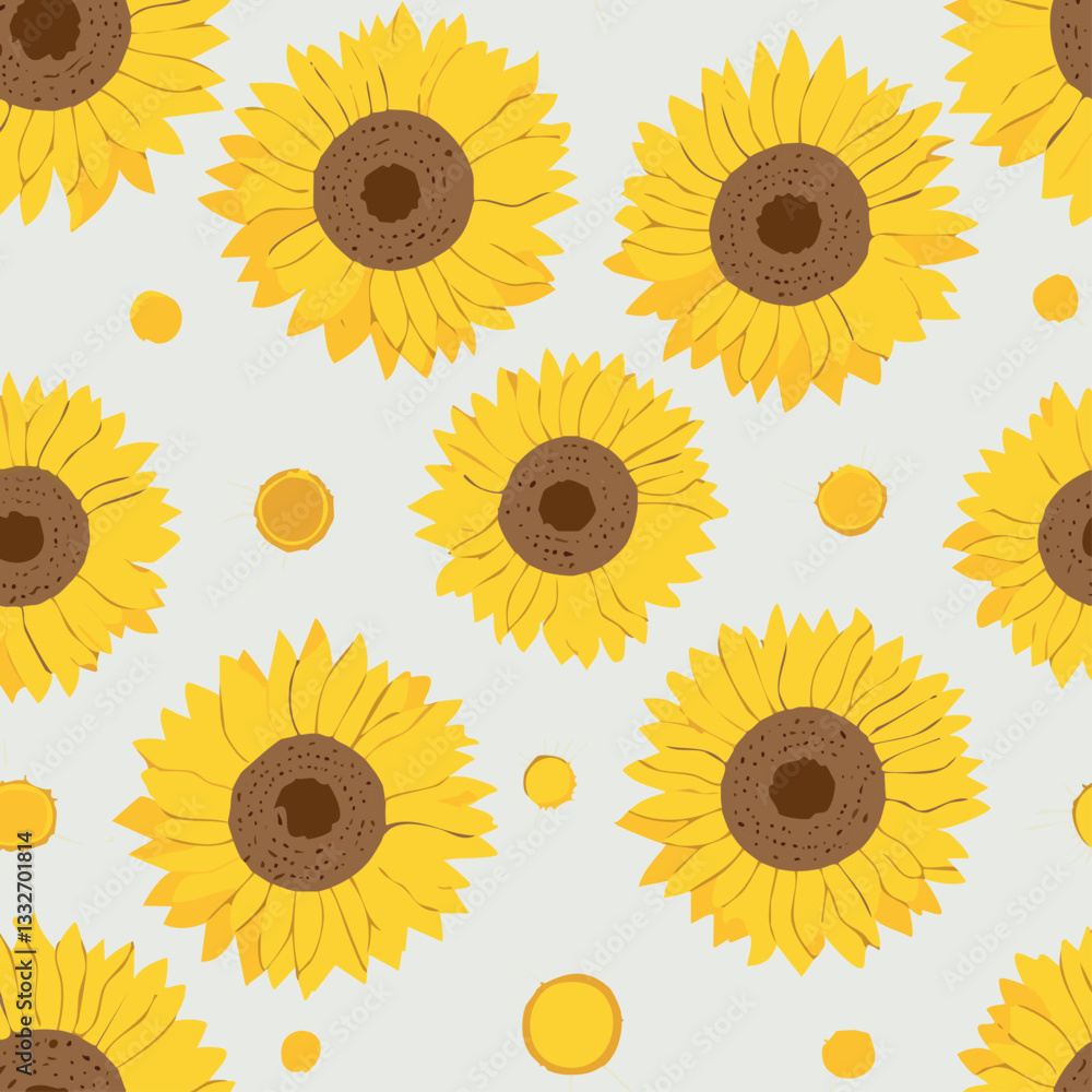 Bright Sunflower Pattern .eps Bright Sunflower Pattern .eps