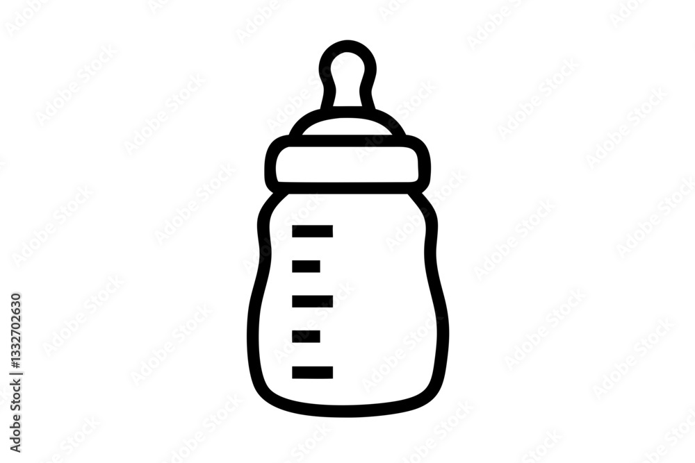 Minimal Baby Milk Bottle Line Art Icon for Mobile Apps and Websites
Minimal Baby Milk Bottle Line Art Icon for Mobile Apps and Websites