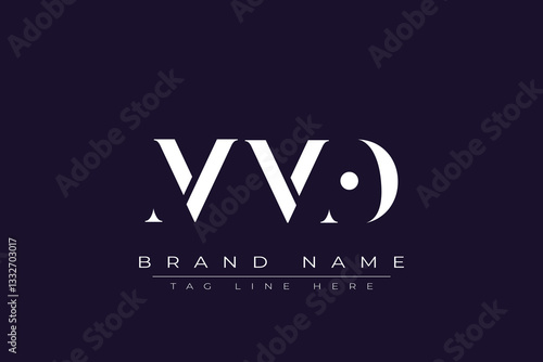 MMO abstract letter logo design. This logo is designed by three abstract letters.