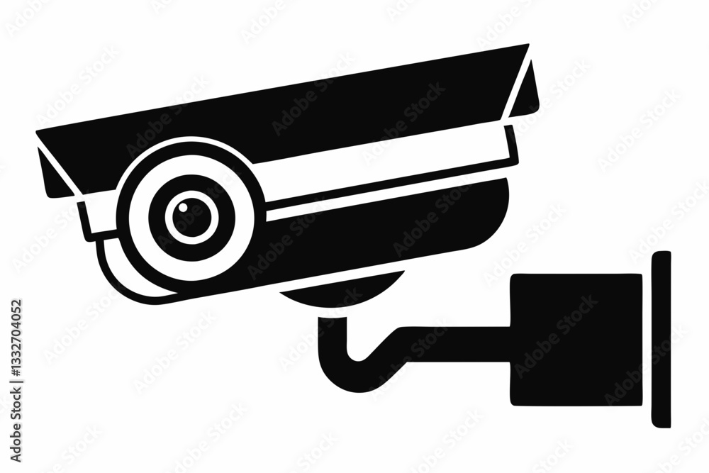 security camera line art silhouette vector illustration security camera line art silhouette vector illustration