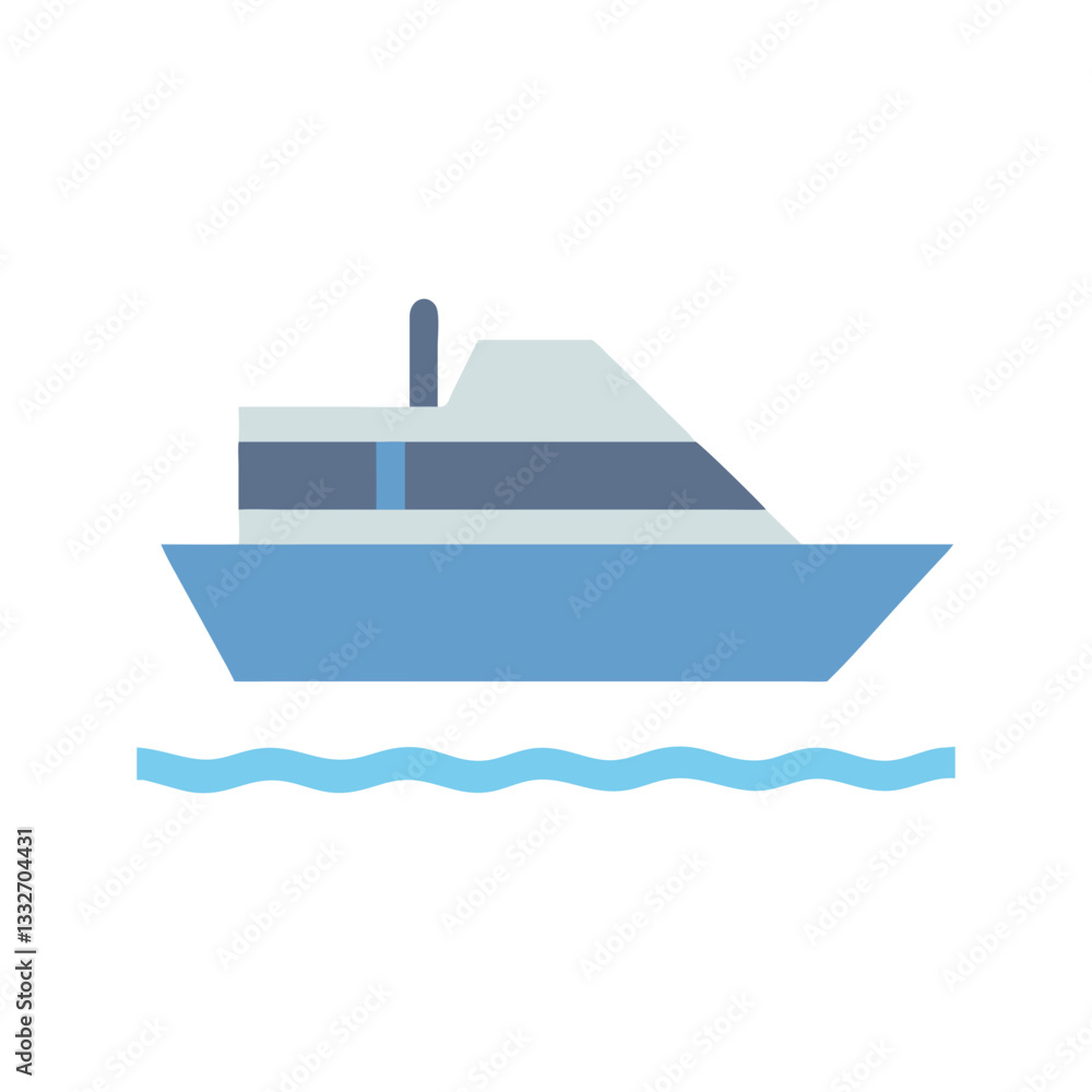 boat icon, boat flat illustration - simple vector illustration of boat , perfect for icons and logos boat icon, boat flat illustration - simple vector illustration of boat , perfect for icons and logos