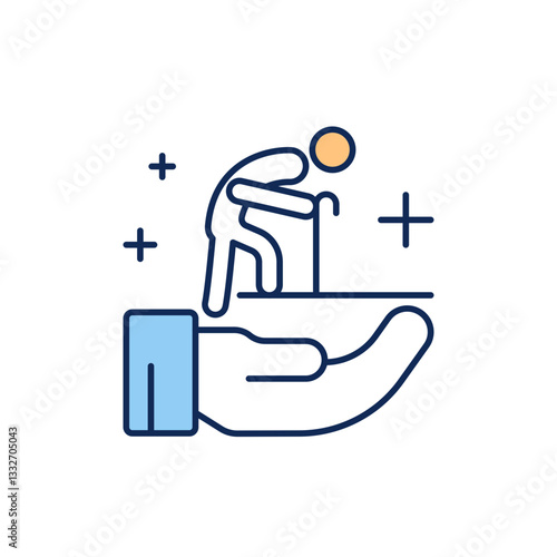 Social Support Icon for Retirement Assistance.