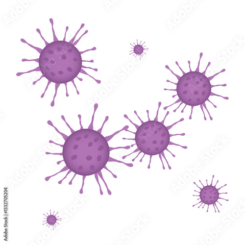Virus bacterial infection in zoom view. Microorganism in laboratory diagnosis