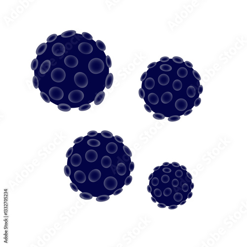 Virus bacterial infection in zoom view. Microorganism in laboratory diagnosis