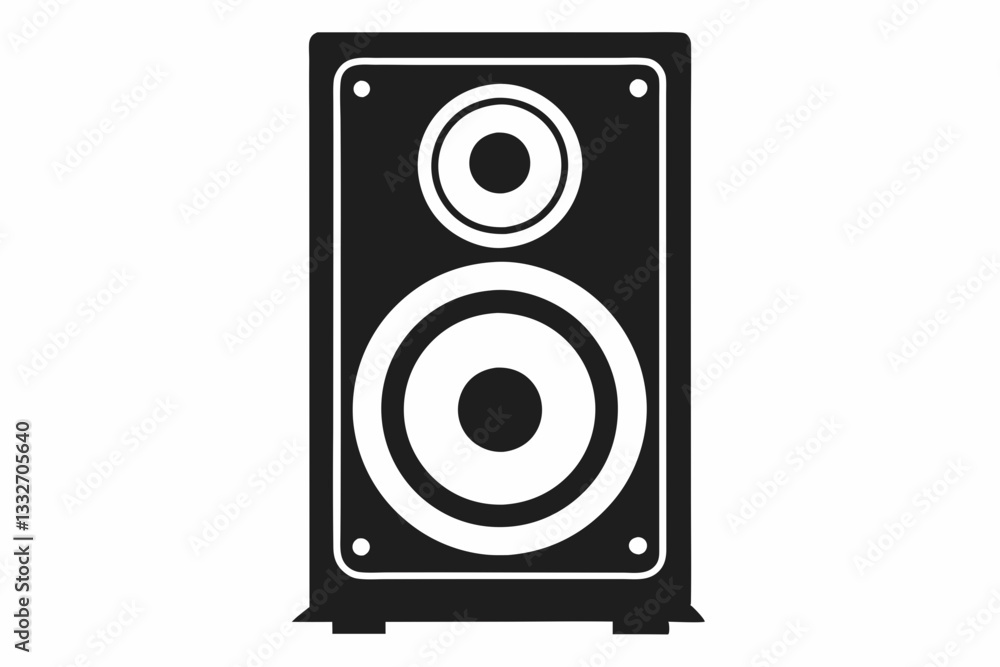 speaker line art silhouette vector illustration speaker line art silhouette vector illustration