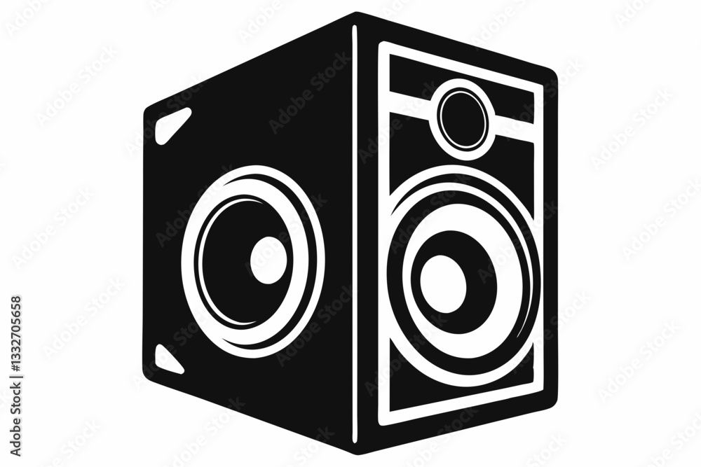 speaker line art silhouette vector illustration speaker line art silhouette vector illustration