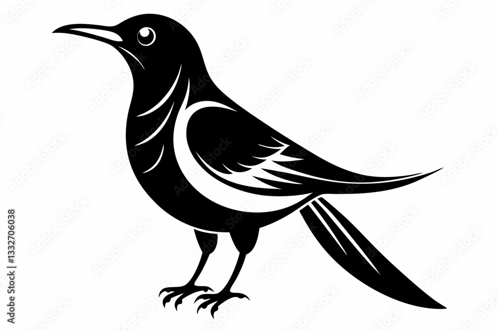 Fototapeta premium sunbird line art silhouette vector illustration