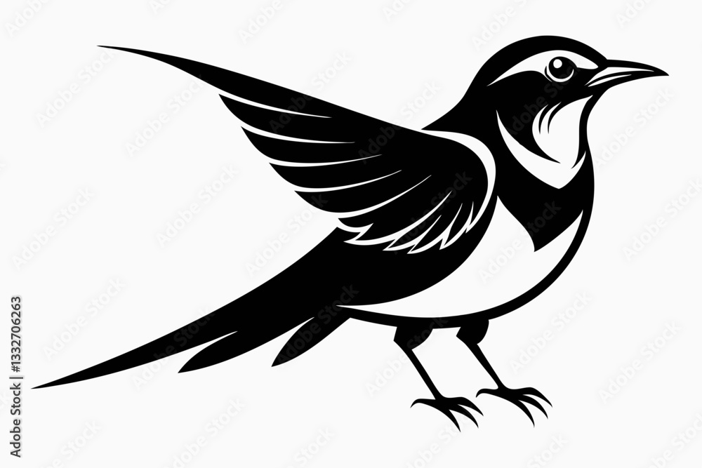 sunbird line art silhouette vector illustration sunbird line art silhouette vector illustration