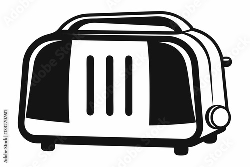 toaster line art silhouette vector illustration