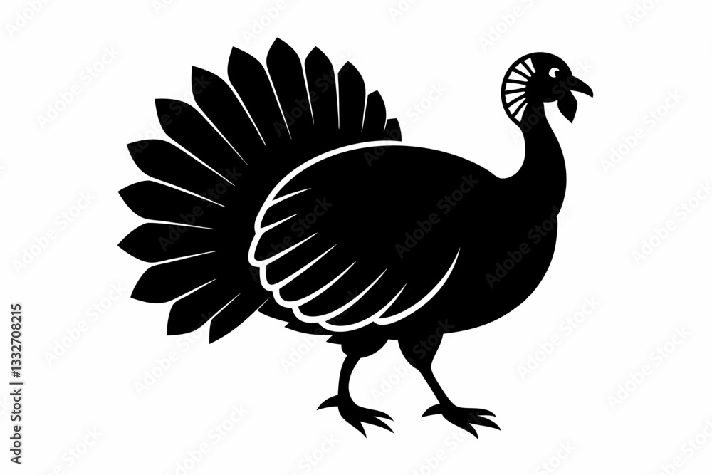 turkey line art silhouette vector illustration turkey line art silhouette vector illustration