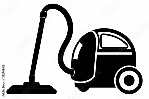 vacuum cleaner line art silhouette vector illustration